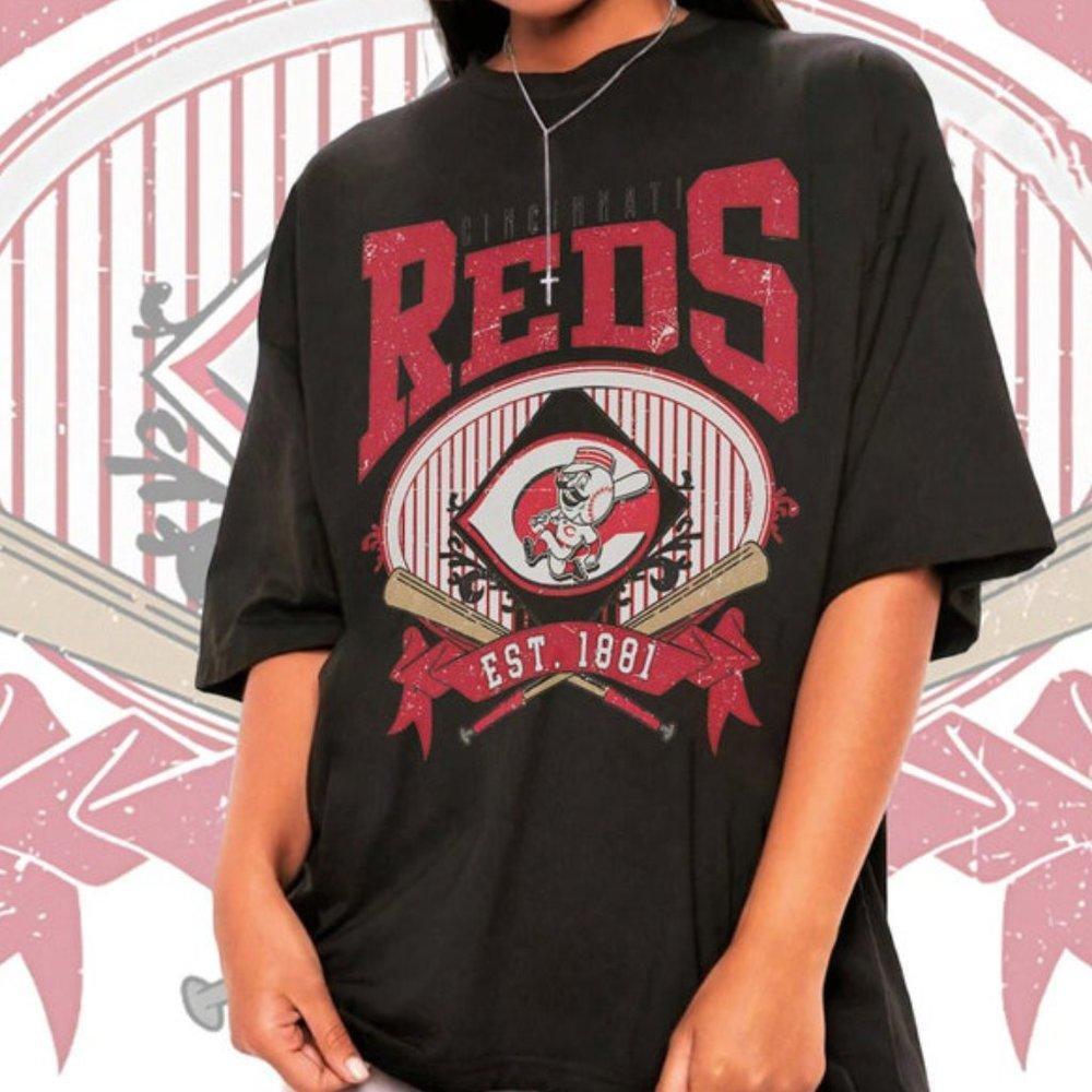 Cincinnati Reds T-Shirt, Retro Cincinnati Baseball Shirt, Cincinnati Est 1881